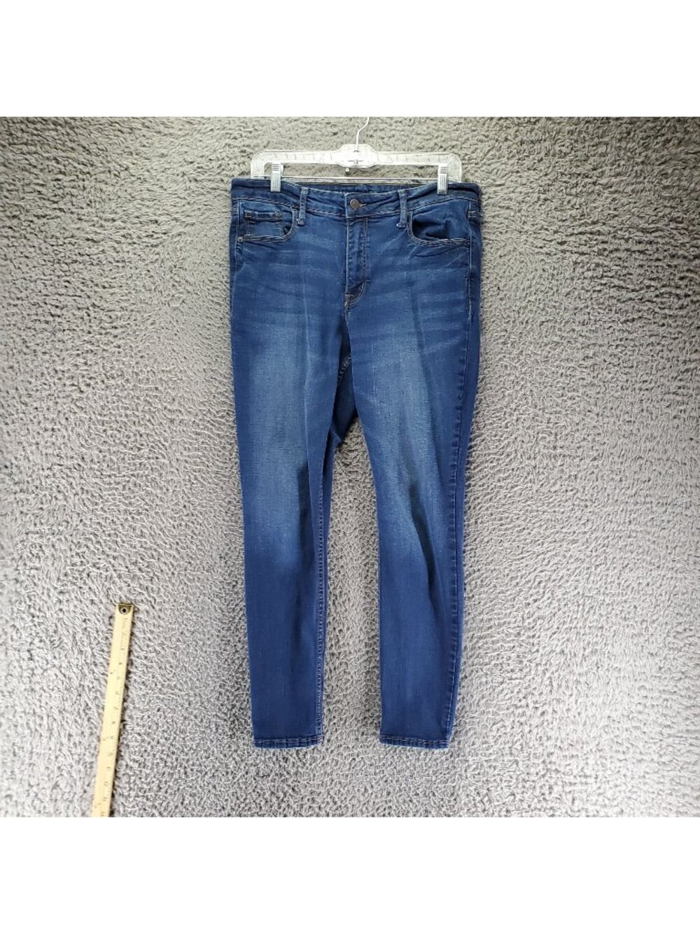 Old Navy Jeans Womens 14 Blue Rockstar Super Skinny Mid-Rise Stretch Denim